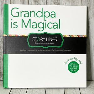 Story Lines “Grandpa is Magical” Illustrate-Your-Own Book Keepsake